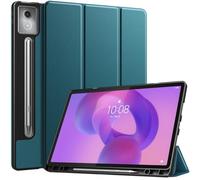 MoKo Funda para Lenovo Idea Tab Pro 12,7" 2025 con Soporte para Lápiz, Ultra-Fina Funda Plegable Auto Sueño/Estela, Protectora de Cuero PU para Lenovo Idea Tab/Xiaoxin Pad Pro, Azul Francés