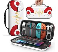 MoKo Funda para Nintendo Switch 2 2025, Funda Protectora Rígida Portátil de Viaje con para 10 Cartuchos, Estuche de Transporte para Consola Nintendo Switch 2 y Accesorios, Bola Roja