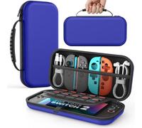MoKo Funda para Nintendo Switch 2 2025, Funda Protectora Rígida Portátil de Viaje con para 10 Cartuchos, Estuche de Transporte para Consola Nintendo Switch 2 y Accesorios, Azul Medianoche