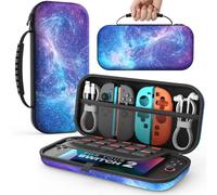 MoKo Funda para Nintendo Switch 2 2025, Funda Protectora Rígida Portátil de Viaje con para 10 Cartuchos, Estuche de Transporte para Consola Nintendo Switch 2 y Accesorios, Cielo Estrellado