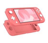 Moko Funda para Switch Lite, Protectora de Goma de Silicona y Antideslizante, Estuche Portátil Ultra Delgado Caja Protectora de Viaje, Rosa Brillante
