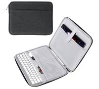 MoKo Funda para Tableta de 13" Compatible con 13" iPad Pro M4 2024, 13" iPad Air M2 2024, iPad Pro 12.9 2022/2021/2020/2018,Surface Laptop Go 12.4",Funda Protectora con Dos Compartimentos,Negro + Gris