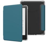 MoKo Funda para Universal 6,8 Pulgada Tablet y E-Readers 2021, Cubierta Ultra Delgada Estuche Carcasa TPU Transparente Flexible Trasera Auto Activación/Reposo de E-Book Reader, Gem Verde