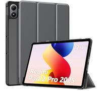 MoKo Funda para Xiaomi Redmi Pad 2 Pro 12,1 Pulgadas 2025, Funda Inteligente Ultrafina con Soporte Plegable, Carcasa Protectora Delgada de Cuero PU con Auto Reposo/Activación, Gris Espacial
