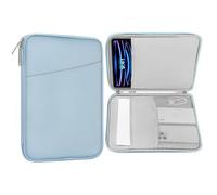 MoKo Funda Protectora 12,9" Compatible con 13" iPad Pro M4 2024 OLED, 13" iPad Air M2 2024, iPad Pro 12,9" M2 2022-2015, Galaxy Tab S9+/S8+ 12,4", Azul brumoso