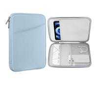 MoKo Funda Protectora 9-11" para iPad Pro 11 M4 2024, 11" iPad Air M2 2024, iPad 10th 10,9 2024/iPad Air 5/4 10,9, Galaxy Tab S9/S8/A8/A7 2022-Azul brumoso
