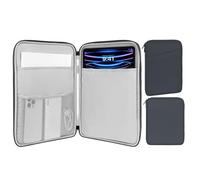 MoKo Funda Protectora 9-11" para iPad Pro 11 M4 2024, 11" iPad Air M2 2024, iPad 10th 10,9 2024/iPad Air 5/4 10,9, Galaxy Tab S9/S8/A8/A7 2022, Gris Oscuro