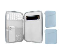 MoKo Funda Protectora 9-11" para iPad Pro 11 M4 2024, 11" iPad Air M2 2024, iPad 10th 10,9 2024/iPad Air 5/4 10,9, Galaxy Tab S9/S8/A8/A7 2022-Azul brumoso