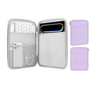 MoKo Funda Protectora 9-11" para iPad Pro 11 M4 2024, 11" iPad Air M2 2024, iPad 10th 10,9 2024/iPad Air 5/4 10,9, Galaxy Tab S9/S8/A8/A7 2022, Púrpura Claro