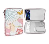 MoKo Funda Protectora 9-11" para iPad Pro 11 M4 2024, 11" iPad Air M2 2024, iPad 10th 10,9 2024/iPad Air 5/4 10,9, Galaxy Tab S9/S8/A8/A7 2022, Hoja Tropical