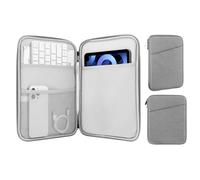 MoKo Funda Protectora 9-11" para iPad Pro 11 M4 2024, 11" iPad Air M2 2024, iPad 10th 10,9 2024/iPad Air 5/4 10,9, Galaxy Tab S9/S8/A8/A7 2022, Gris Claro