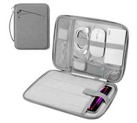 MoKo Funda Blanda para Tableta de 12.9 Pulgada, Bolsa Protectora Compatible con iPad Pro 12.9 2024/2022/2021/2020/2018, iPad Air 12.9 2024, Galaxy Tab S9/S8 Plus 12.4" 2023/2022, Gris Claro