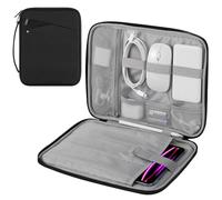 MoKo Funda Blanda para Tableta de 12.9 Pulgada, Bolsa Protectora Compatible con iPad Pro 12.9 2024/2022/2021/2020/2018, iPad Air 12.9 2024, Galaxy Tab S9/S8 Plus 12.4" 2023/2022, Negro