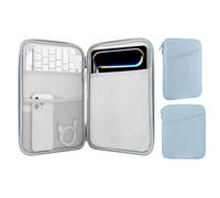 MoKo Funda Protectora 12,9" Compatible con 13" iPad Pro M4 2024 OLED, 13" iPad Air M2 2024, iPad Pro 12,9" M2 2022-2015, Galaxy Tab S9+/S8+ 12,4", Azul brumoso
