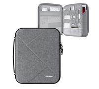 MoKo 13" Tablet Sleeve Bag para 13" iPad Air M3 2025, iPad Pro 13 M4/Air M2, Pro 12.9, Galaxy Tab S8+/S9+ 12.4, Hard Shell EVA iPad Bag con Almacenamiento y asa Acolchada, Gris