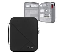 MoKo 13" Tablet Sleeve Bag para 13" iPad Air M3 2025, iPad Pro 13 M4/Air M2, Pro 12.9, Galaxy Tab S8+/S9+ 12.4, Hard Shell EVA iPad Bag con Almacenamiento y asa Acolchada, Negro