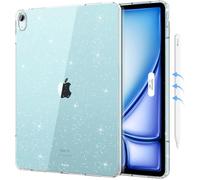 MoKo Funda Transparente para iPad Air 13 Pulgadas M4/M3/M2 2026/2025/2024, TPU Suave y Liviano, Funda Protectora Ultra Delgada Antiarañazos, Resistente a Golpes y Impactos, Purpurina Clara