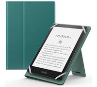 MoKo Funda Universal para 6",6.8",7" Kindle eReaders Fire Tableta - Kindle/Kobo/Voyaga/Lenovo/Sony Kindle E-Book E-Reader Tableta, Carcasa Folio con Correa de Mano y Soporte, Verde Jade