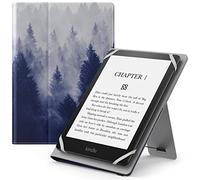 MoKo Funda Universal para 6",6.8",7" Kindle eReaders Fire Tableta - Kindle/Kobo/Voyaga/Lenovo/Sony Kindle E-Book E-Reader Tableta, Carcasa Folio con Correa de Mano y Soporte, Bosque Gris