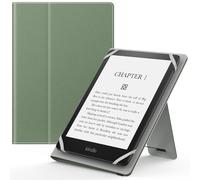 MoKo Funda Universal para 6",6.8",7" Kindle eReaders Fire Tableta - Kindle/Kobo/Voyaga/Lenovo/Sony Kindle E-Book E-Reader Tableta, Carcasa Folio con Correa de Mano y Soporte, Celadon