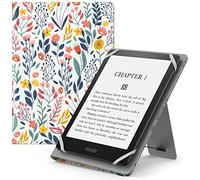 MoKo Funda Universal para 6",6.8",7" Kindle eReaders Fire Tableta - Kindle/Kobo/Voyaga/Lenovo/Sony Kindle E-Book E-Reader Tableta, Carcasa Folio con Correa de Mano y Soporte, Flores