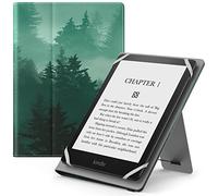 MoKo Funda Universal para 6",6.8",7" Kindle eReaders Fire Tableta - Kindle/Kobo/Voyaga/Lenovo/Sony Kindle E-Book E-Reader Tableta, Carcasa Folio con Correa de Mano y Soporte, Bosque Verde