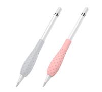 MoKo - Fundas ergonómicas de Silicona para Apple Pencil de 1ª/2ª generación, Color Gris y Rosa