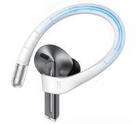 MoKo Ganchos para Las Orejas para Samsung Galaxy Buds 3 Pro/Galaxy Buds 3 FE/Galaxy Buds 3, Accesorios Antideslizantes de Aleación de Titanio con Memoria y Cordón, Deportivos y Antirrobo, Blanco