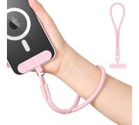MoKo Hand Wrist Strap, cordón ajustable para teléfono móvil con lengüeta de sujeción, correa manos libres para iPhone y la mayoría de smartphones, Oro Rosa