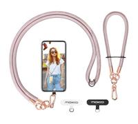 MoKo Handykette Universal, Verstellbar Schlüsselband mit Handschlaufe, Handyband Handy Lanyard zum Umhängen, Umhänge-Handyband × 1, Handschlaufe x 1, Lanyard-Patch × 2, Roségold