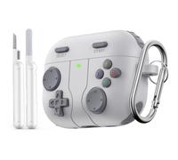 MoKo Juego Funda para AirPods Pro 3 2025 Cubierta con Kit Limpiador Llavero Portátil, Compatible con Apple AirPods Pro 3 Funda, AirPod Pro3 Cubierta Protectora de Silicona, Recortes Precisos, Gris