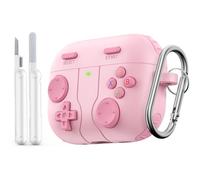 MoKo Juego Funda para AirPods Pro 3 2025 Cubierta con Kit Limpiador Llavero Portátil, Compatible con Apple AirPods Pro 3 Funda, AirPod Pro3 Cubierta Protectora de Silicona, Recortes Precisos, Rosa