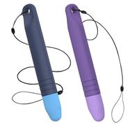 MoKo Lápiz Capacitivo Infantil, 2 PZS Niños Lápiz para Tableta, Lápiz de Goma de Niños para iPad, iPhone, Tabletas, Kindle Fire y Dispositivos de Pantalla Táctil con Correas Antipérdidas, Azul+Morado