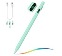 MoKo Lápiz para Pantalla Táctil, Lápiz Stylus para iOS/Android Dispositivos, Lápiz Óptico para iPad/iPhone/Samsung, Reposo Automático, Absorción Magnética, Indicación de Batería, Verde