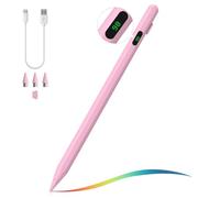 MoKo Lápiz para Pantalla Táctil, Lápiz Stylus para iOS/Android Dispositivos, Lápiz Óptico para iPad/iPhone/Samsung, Reposo Automático, Absorción Magnética, Indicación de Batería, Rosa