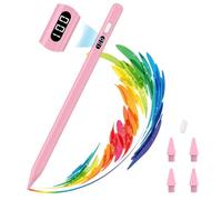 MoKo Lápiz Stylus para iPad 2018-2025, Pencil USB-C de Carga Rápida con Pantalla LED de Batería y Sensibilidad a la Inclinación, para iPad A16/11/10/9/8/7/6, Air M3/M2, Pro, Mini, Rosa