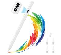 MoKo Lápiz Stylus para iPad 2018-2026, Pencil USB-C de Carga Rápida con Pantalla LED de Batería y Sensibilidad a la Inclinación, para iPad A16/11/10/9/8/7/6, Air M3/M2, Pro, Mini, Blanco