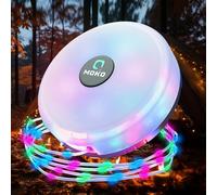 MoKo Linterna Camping LED con guirnalda, 10 m, 3000 mAh, 8 modos | Guirnalda Luces Camping de luz cálida y colorida; Luz Camping Recargable con imán, 10 clips y resistencia al agua