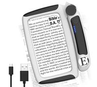 MoKo Lupa de Lectura con Luz, 5X/20X/45X Lupa de Mano Rectangular Ligera para Leer Libros con 3 Modos LED Luz y Mango Plegable, Aumento Lectura Pagina Completa para Mayores Joyería Inspección, Negro