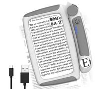 MoKo Lupa para Leer Libros, 5X/20X/45X Rectangular Lupa con Luz, Lupa Grande Plegable con 20 LED y 3 Modos, para Leer Libros de Baja, Revistas, Tarjetas, Joyas, Periódicos, Artesanía y Mapas, Gris