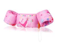 MoKo Manguitos de Natación para Niños, Chaleco Sin Inflación con Dibujo Animado para Aprender Nadar, Brazaletes Hinchables para Piscina Playa Parque Acuático Natación, Foca Rosa