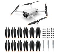 MoKo Mini 3 Pro Hélices, 24 Piezas Hélices de Cuchillas Compatibles con dji Mini 3 Pro, Hélices de Liberación Rápida de Bajo Ruido, Accesorios de Alas con Tornillos y Destornilladores, Naranja Negro