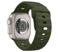 MoKo Ocean Correa para Apple Watch Ultra2 49mm 46mm 45mm 44mm 42mm para Hombres y Mujeres,Silicona Pulsera Deportiva Correa para iWatch Serie 10 9 8 7 6 5 4 3 SE Ultra2, Verde Militar