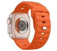 MoKo Ocean Correa para Apple Watch Ultra2 49mm 46mm 45mm 44mm 42mm para Hombres y Mujeres,Silicona Pulsera Deportiva Correa para iWatch Serie 10 9 8 7 6 5 4 3 SE Ultra2, Naranja