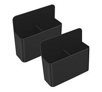 MoKo Organizador de Escritorio Magnético, [2PZS] Portalápices Magnético Caja Almacenamiento para Bolígrafos Lápices Útiles Escolar, Soporte de Marcador para Oficina Escritorio Nevera Cocina, Negro
