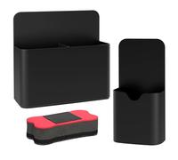 MoKo Organizador de Escritorio Magnético, [2PZS] Portalápices Magnético Caja de Almacenamiento con 2 Marcadores & 1 Borrador para Bolígrafos Lápices Útiles Escolar, Soporte de Marcador Oficina, Negro