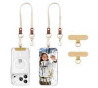 MoKo Pack de 2 Correas Elásticas para Teléfono, Correa Retráctil con Pestaña Metálica Giratoria de 360°