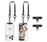 MoKo Pack de 2 Correas Elásticas para Teléfono, Correa Retráctil con Pestaña Metálica Giratoria de 360°