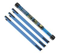 MoKo Palos de Alineación Golf, 3 Piezas Varillas de Prática Plegables 3 Secciones Fibra de Vidrio, Indicador Entrenador de Swing Ayuda Práctica 122cm para Principiantes Golfista, Azul