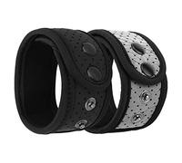 Moko Paquete de 2 Correas Tobillo para Rastreadores Fitbit & Garmin | Correa de Tobillo de Neopreno Ajustable y Resistente al Sudor para Rastreador de Fitness con Bolsa de Malla, Negro + Gris